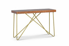 Load image into Gallery viewer, Walter - Brass Inlay Sofa Table - Brown