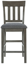 Load image into Gallery viewer, Hallanden - Black / Gray - Upholstered Barstool (Set of 2)