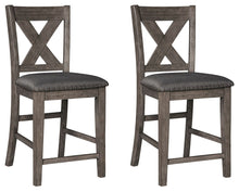 Load image into Gallery viewer, Caitbrook - Gray - Upholstered Barstool (Set of 2)