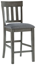 Load image into Gallery viewer, Hallanden - Black / Gray - Upholstered Barstool (Set of 2)
