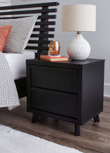 Load image into Gallery viewer, Danziar - Black - Two Drawer Night Stand