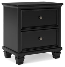Load image into Gallery viewer, Lanolee - Black - Two Drawer Nightstand