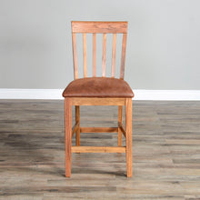 Load image into Gallery viewer, Sedona - Slatback Barstool With Cushion Seat - Rustic Oak