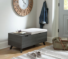 Load image into Gallery viewer, Yarlow - Dark Gray - Storage Bench