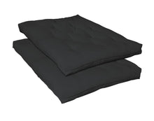 Load image into Gallery viewer, 7" Deluxe Innerspring Futon Pad - Black