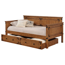 Load image into Gallery viewer, Oakdale - Wood Twin Daybed with Trundle - Rustic Honey