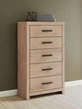 Load image into Gallery viewer, Sanginlane - Tan - Five Drawer Chest