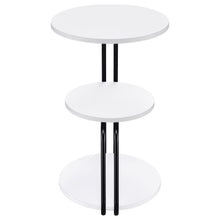 Load image into Gallery viewer, Hilly - 3-Tier Round Accent Side Table - White And Black