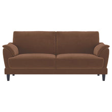 Load image into Gallery viewer, Selma - 2 Piece Velvet Upholstered Crescent Arm Sofa Set - Rust