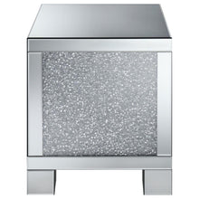 Load image into Gallery viewer, Gillian - Rectangular Mirrored Acrylic Side End Table - Silver