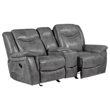 Load image into Gallery viewer, Conrad - Upholstered Padded Arm Glider Loveseat - Gray