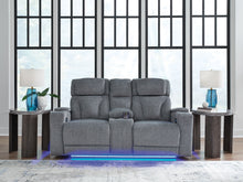 Load image into Gallery viewer, Studio Cave - Steel - Power Reclining Loveseat with Console