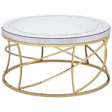 Load image into Gallery viewer, Elise - Round Mirror Top Stainless Steel Coffee Table - Gold