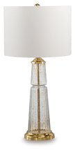 Load image into Gallery viewer, Bakersboro - Clear / Gold Finish - Glass Table Lamp
