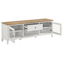 Load image into Gallery viewer, Hollis - 2 Door Wood TV Stand With Drawer - Brown And White