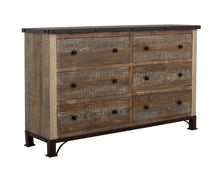 Load image into Gallery viewer, Antique - Dresser With 6 Drawers - Multicolor