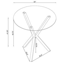 Load image into Gallery viewer, Denali - Round Glass Top Bistro Bar Table - Chrome