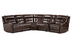 Canterbury - 6 Piece Zero Gravity Modular Power Reclining Sectional - Acorn