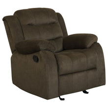 Load image into Gallery viewer, Rodman - Upholstered Padded Arm Glider Recliner - Olive Brown