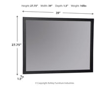 Load image into Gallery viewer, Danziar - Black - Bedroom Mirror