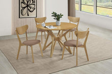 Load image into Gallery viewer, Elowen - 5 Piece Round Solid Wood Dining Set - Light Walnut