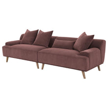 Load image into Gallery viewer, Elizabeth - Corduroy Upholstered Extra Long Sofa - Wine Red