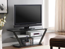Load image into Gallery viewer, Donlyn - 2-Tier Metal TV Stand With Glass Shelves - Black