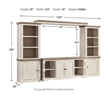 Load image into Gallery viewer, Havalance - Brown / Beige - 4 Pc. - Entertainment Center - 67&quot; TV Stand