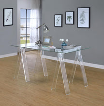 Load image into Gallery viewer, Amaturo - Glass Top Acrylic Writing Desk - Clear