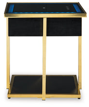 Load image into Gallery viewer, Rexwell - Black / Gold Finish - Accent Table With Speaker