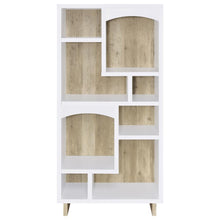 Load image into Gallery viewer, Dalton - 6-Shelf Bookcase - White And Distressed Pine