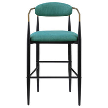 Load image into Gallery viewer, Tina - Metal Pub Height Bar Stool With Upholstered Back And Seat (Set of 2)