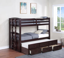 Load image into Gallery viewer, Kensington - Twin Over Twin Bunk Bed With Trundle - Cappuccino