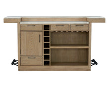 Load image into Gallery viewer, Escape - 78&quot; Dining Bar With 2 Upholstered Swivel Barstools - Glazed Natural Oak