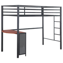 Load image into Gallery viewer, Fisher - Twin Over Twin Workstation Loft Bed Set - Gunmetal