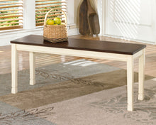 Load image into Gallery viewer, Whitesburg - Brown / Cottage White - Large Dining Room Bench