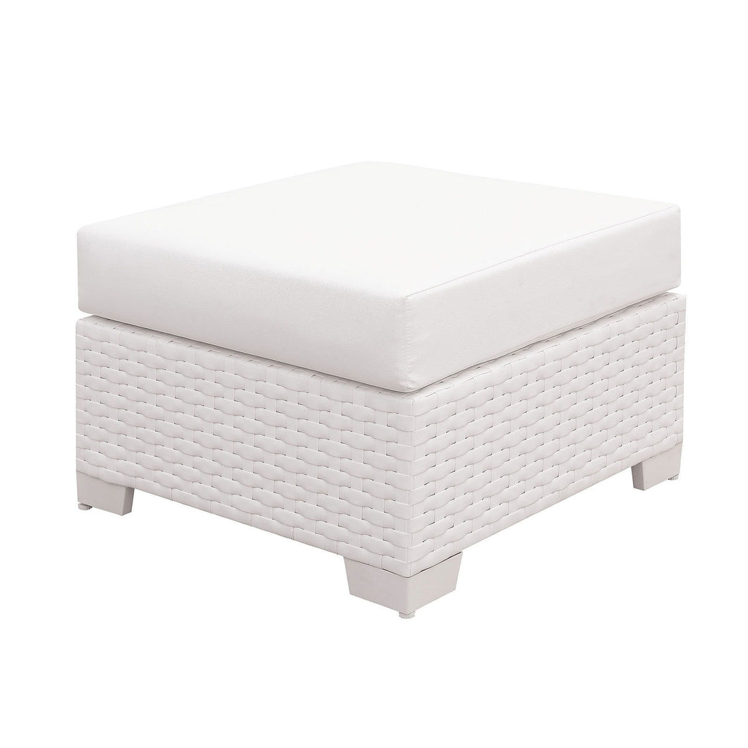 Somani - Small Ottoman - White