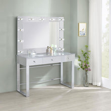 Load image into Gallery viewer, Umbridge - 3-Drawer Vanity Set With Lighting - Chrome And White