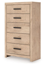 Load image into Gallery viewer, Sanginlane - Tan - Five Drawer Chest