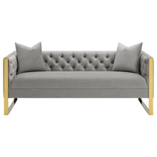 Load image into Gallery viewer, Eastbrook - Velvet Upholstered Tufted Sofa - Gray