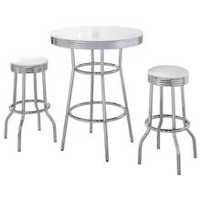 Load image into Gallery viewer, Retro - 3 Pieces Round 1950s Bistro Pub Bar Table Set