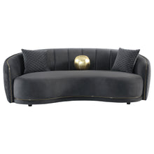 Load image into Gallery viewer, Brookside - 2 Piece Velvet Upholstered Sofa Set - Dark Gray