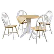 Load image into Gallery viewer, Allison - 5 Piece Round Drop Leaf Dining Table Set - White