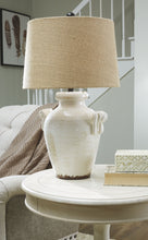 Load image into Gallery viewer, Emelda - Cream - Ceramic Table Lamp