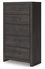Load image into Gallery viewer, Hollivern - Dark Gray - Five Drawer Chest