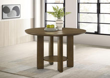 Load image into Gallery viewer, Ottowa - Round Wood Dining Table With Shelf - Brown