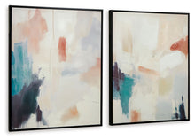 Load image into Gallery viewer, Caldish - Blue / White / Pink - Wall Art Set (Set of 2)