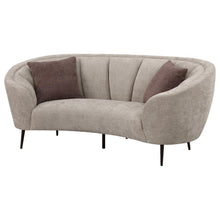 Load image into Gallery viewer, Ellorie - Upholstered Channel Back Curved Loveseat - Beige