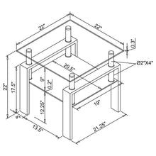 Load image into Gallery viewer, Dyer - 1-Shelf Rectangular Glass Top Table