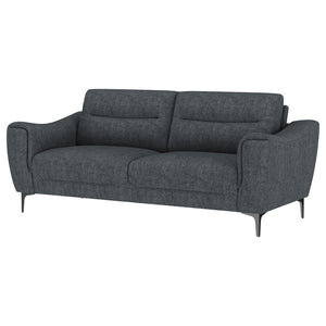 Nolan - Upholstered Sloped Track Arm Sofa - Charcoal